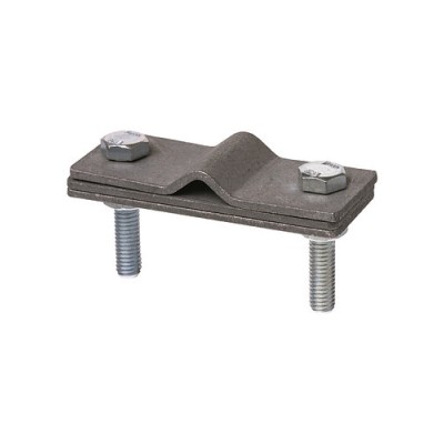 Зажим соединительный 2-х болтовой с контактной пластиной прут-полоса, полоса 40х4 - прут Ø6-10 мм, Зажим соединительный 2-х болтовой с контактной пластиной прут-полоса, полоса 40х4 - прут Ø6-10 мм,