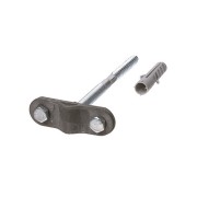 Держатель фасадный для прута Ø6-10 мм длина 100 мм, дюбель, стальной зажим, термодиффузия (упак. 1 шт.) TDM