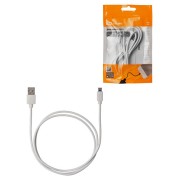Дата-кабель, ДК 4, USB - micro USB, 1 м, белый, TDM