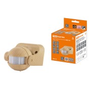 Датчик движения настенный ДДС-02С (1100Вт, 5-480с, 6м, 5+Лк, 180гр, IP44), "ЭКО" сосна TDM