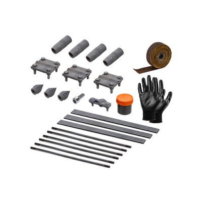 Комплект контура заземления №2, для частного дома, на основе стальных оцинкованных стержней D16 7,2м, Комплект контура заземления №2, для частного дома, на основе стальных оцинкованных стержней D16 7,2м,