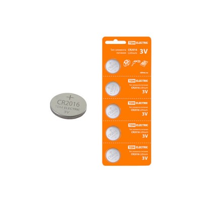 Элемент питания CR2016 Lithium 3V BP-5 TDM Элемент питания CR2016 Lithium 3V BP-5 TDM