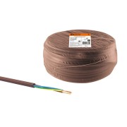 Провод ПВС 3х0,75 ГОСТ (10м), коричневый "ЭКО" TDM