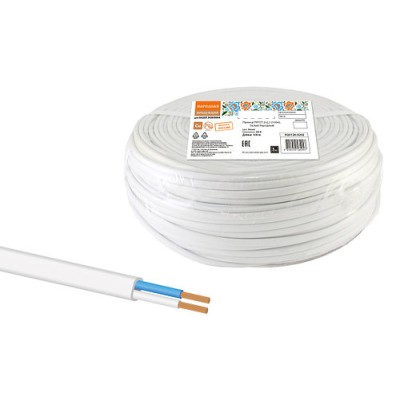 Провод ПУГСП 2х2,5 (100м), белый Народный Провод ПУГСП 2х2,5 (100м), белый Народный
