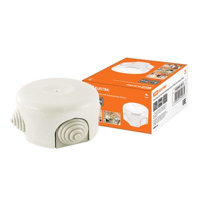 Коробка распаячная фарфоровая D7,8х4,5см белая TDM Коробка распаячная фарфоровая D7,8х4,5см белая TDM