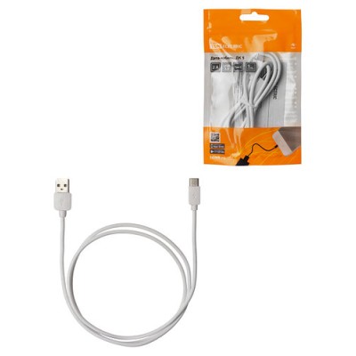 Дата-кабель, ДК 5, USB - USB Type-C, 1 м, белый, TDM Дата-кабель, ДК 5, USB - USB Type-C, 1 м, белый, TDM