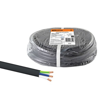 Кабель ВВГ-П нг(А)-LS 3х2,5 ок(N, PE)-0,66 ГОСТ (20м) TDM Кабель ВВГ-П нг(А)-LS 3х2,5 ок(N, PE)-0,66 ГОСТ (20м) TDM