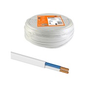 Провод ПВВП 2х1 ГОСТ (100м), белый TDM