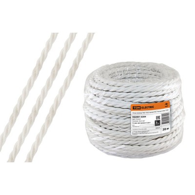 Ретро провод "Эко" 3х2,5 витой ГОСТ белый (20м) TDM Ретро провод "Эко" 3х2,5 витой ГОСТ белый (20м) TDM