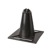 Держатель для плоской кровли универсальный 120х120х100 мм c 1 фиксатором для прута Ø8 мм, под битумную полосу