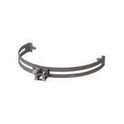 Держатель регулируемый Ø230-350 мм на круглый конек, стальной фиксатор для прута Ø6-10 мм, термодиффузия