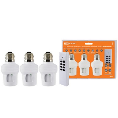 Комплект для беспроводного управления освещением ПУ3-П1.3-Е27 (3 приемника) "Уютный дом" TDM Комплект для беспроводного управления освещением ПУ3-П1.3-Е27 (3 приемника) "Уютный дом" TDM