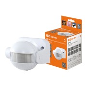 Датчик движения настенный ДДС-02 1100Вт, 5-480с, 12м, 5+Лк, 180гр, IP44, TDM