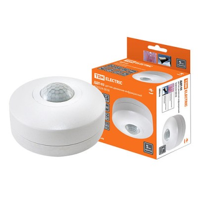 Датчик движения потолочный ДДП-03 1200Вт, 10-900с, 6м , 3+Лк, 120(сбоку)+360(сверху)гр IP33, TDM Датчик движения потолочный ДДП-03 1200Вт, 10-900с, 6м , 3+Лк, 120(сбоку)+360(сверху)гр IP33, TDM