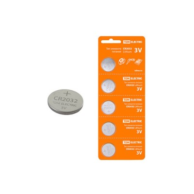 Элемент питания CR2032 Lithium 3V BP-5 TDM Элемент питания CR2032 Lithium 3V BP-5 TDM