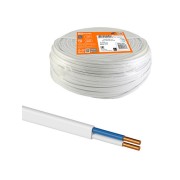 Провод ПВВП 2х1,5 ГОСТ (100м), белый TDM