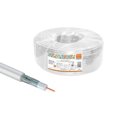 Кабель коаксиальный RG 6 CCS (100м) для внутр. прокладки белый народный Кабель коаксиальный RG 6 CCS (100м) для внутр. прокладки белый народный