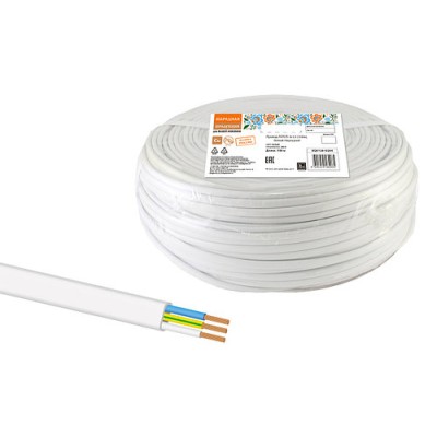 Провод ПУГСП 3х1,5 (100м), белый Народный Провод ПУГСП 3х1,5 (100м), белый Народный