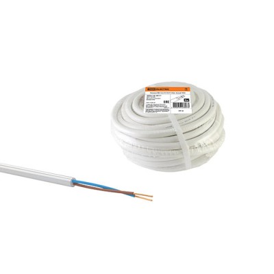 Провод ПВС 2х0,75 ГОСТ (20м), белый TDM Провод ПВС 2х0,75 ГОСТ (20м), белый TDM