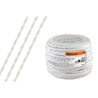 Ретро провод "Эко" 2х1,5 витой ГОСТ белый (50м) TDM Ретро провод "Эко" 2х1,5 витой ГОСТ белый (50м) TDM