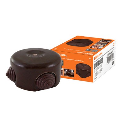 Коробка распаячная фарфоровая D7,8х4,5см «ЭКО» бук TDM Коробка распаячная фарфоровая D7,8х4,5см «ЭКО» бук TDM