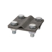 Зажим соединительный крестовой 4-х болтовой прут-прут Ø6-12 мм, термодиффузия (упак. 1 шт.) TDM