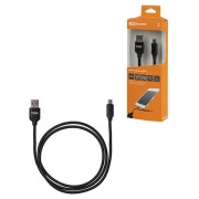 Дата-кабель, ДК 7, USB - micro USB, 1 м, тканевая оплетка, черный, TDM