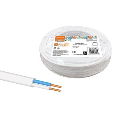 Провод ПУСП 2х4 (20м), белый Народный Провод ПУСП 2х4 (20м), белый Народный