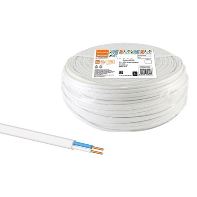 Провод ПУСП 2х1,5 (50м), белый Народный Провод ПУСП 2х1,5 (50м), белый Народный