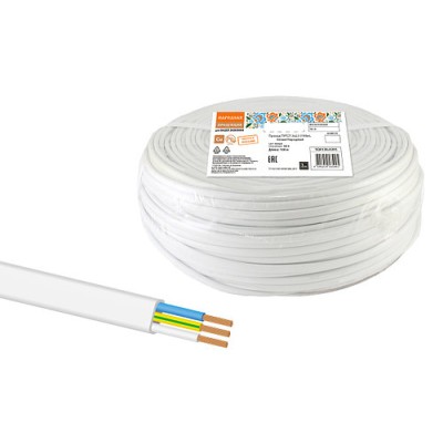 Провод ПУГСП 3х2,5 (100м), белый Народный Провод ПУГСП 3х2,5 (100м), белый Народный