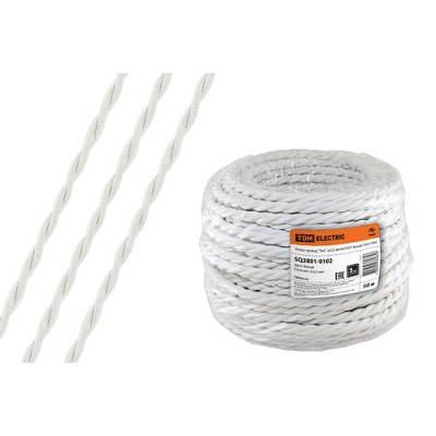 Ретро провод "Эко" 2х2,5 витой ГОСТ белый (50м) TDM Ретро провод "Эко" 2х2,5 витой ГОСТ белый (50м) TDM