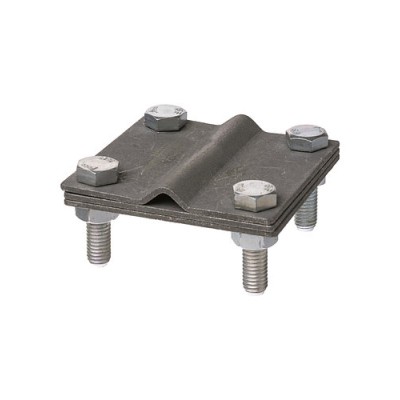 Зажим соединительный 4-х болтовой с контактной пластиной полоса-прут, полоса 40х4 - прут Ø6-10 мм, Зажим соединительный 4-х болтовой с контактной пластиной полоса-прут, полоса 40х4 - прут Ø6-10 мм,