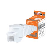 Датчик движения настенный ДДС-04 1100Вт, 5-480с, 12м, 5+Лк, 180гр, IP44, TDM