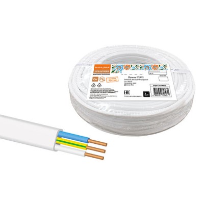 Провод ПУСП 3х4 (5м), белый Народный Провод ПУСП 3х4 (5м), белый Народный