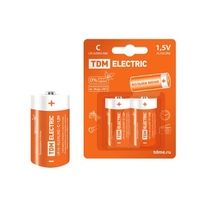 Элемент питания LR14 C Alkaline 1,5V BP-2 TDM Элемент питания LR14 C Alkaline 1,5V BP-2 TDM