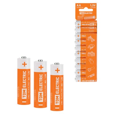 Элемент питания LR6 AA Alkaline 1,5V SC-10 TDM Элемент питания LR6 AA Alkaline 1,5V SC-10 TDM