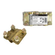 Зажим крестовой стальной с латунным покрытием ЗКСЛ25 стержень - провод 25-95мм²/полоса 3х25мм TDM