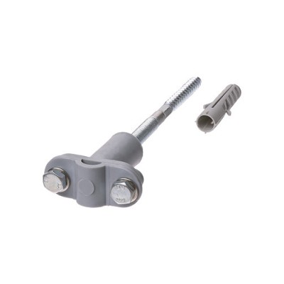 Держатель фасадный сборный для прута Ø6-10 мм длина 100 мм, дюбель, полимерный зажим (упак. 1 шт.) TDM Держатель фасадный сборный для прута Ø6-10 мм длина 100 мм, дюбель, полимерный зажим (упак. 1 шт.) TDM