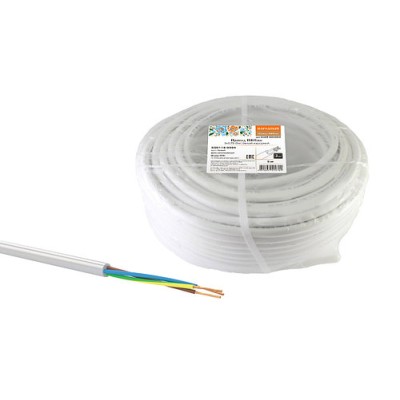 Провод ПВСмб 3х0,75 (5м), белый Народный Провод ПВСмб 3х0,75 (5м), белый Народный