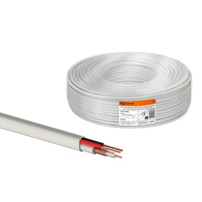 Кабель для видеонаблюдения КВК-В-2 2х0,75 мм² (200м), для внутренней прокладки, белый "VISION" TDM Кабель для видеонаблюдения КВК-В-2 2х0,75 мм² (200м), для внутренней прокладки, белый "VISION" TDM