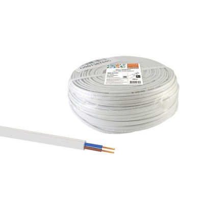 Шнур ШВВПмб 2х0,5 (100м), белый Народный Шнур ШВВПмб 2х0,5 (100м), белый Народный