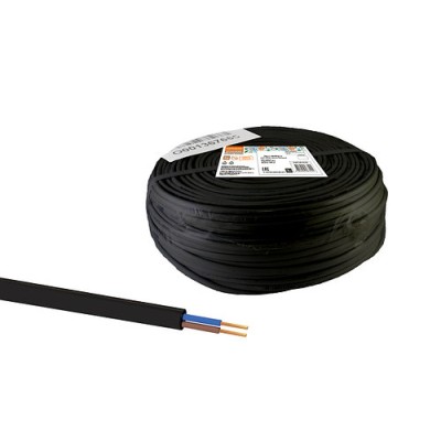 Шнур ШВВПмб 2х0,5 (200м), черный Народный Шнур ШВВПмб 2х0,5 (200м), черный Народный