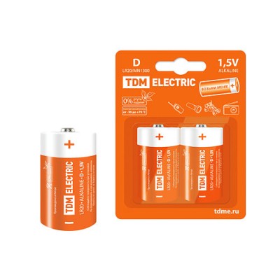 Элемент питания LR20 D Alkaline 1,5V BP-2 TDM Элемент питания LR20 D Alkaline 1,5V BP-2 TDM