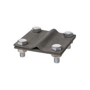 Зажим соединительный 4-х болтовой полоса-прут, полоса 40х4 - прут Ø6-10 мм, термодиффузия (упак. 1 шт.) TDM