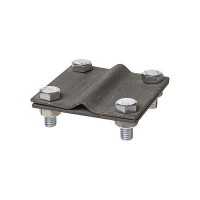 Зажим соединительный 4-х болтовой полоса-прут, полоса 40х4 - прут Ø6-10 мм, термодиффузия (упак. 1 шт.) TDM Зажим соединительный 4-х болтовой полоса-прут, полоса 40х4 - прут Ø6-10 мм, термодиффузия (упак. 1 шт.) TDM