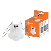 Датчик движения точечный ДДТ-02 40мм, 800Вт, 10-900с, 6м, 3+лк, 120(сбоку)+360(сверху)гр, IP20, TDM