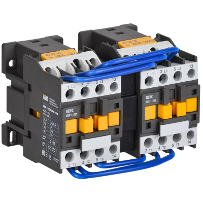 Контактор КМИ-11830 реверс 18А 230В/АС3 2НО IEK KKM13-018-230-20-1 Контактор КМИ-11830 реверс 18А 230В/АС3 2НО IEK KKM13-018-230-20-1