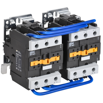 Контактор КМИ-48032 реверс 80А 400В/АС3 2НО;2НЗ IEK KKM43-080-400-22-1 Контактор КМИ-48032 реверс 80А 400В/АС3 2НО;2НЗ IEK KKM43-080-400-22-1
