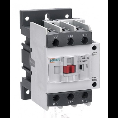 Контактор 40А 24В АС3 1НО+1НЗ КМ-103 22125DEK Контактор 40А 24В АС3 1НО+1НЗ КМ-103 22125DEK