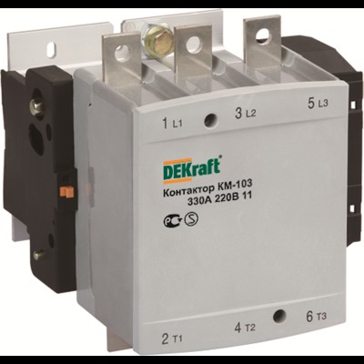 Контактор КМ-103 225А 220В 1НО+1НЗ 22156DEK Контактор КМ-103 225А 220В 1НО+1НЗ 22156DEK
